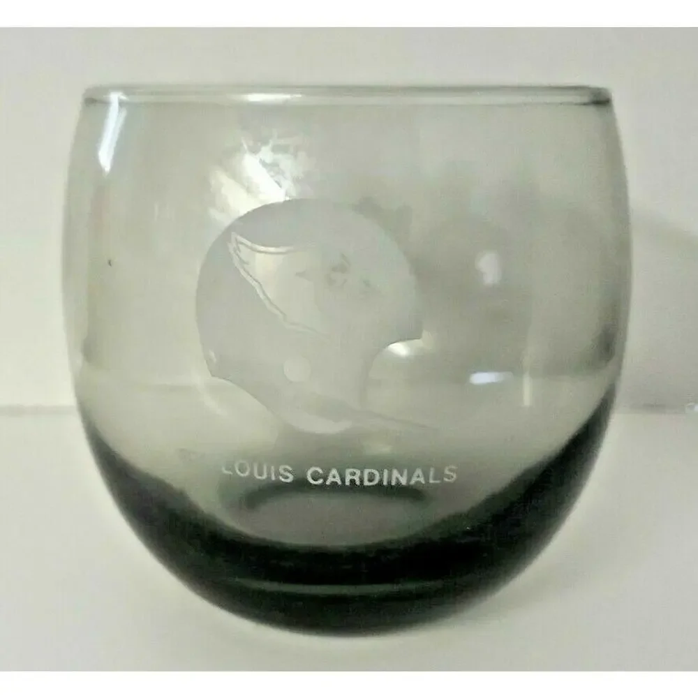 Vintage 70's St Louis NFL Cardinals‎ Football Highball Glass Rocks Barware